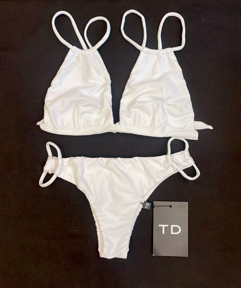 Conjunto Fitness Branco Alças | We Fashion Outlet