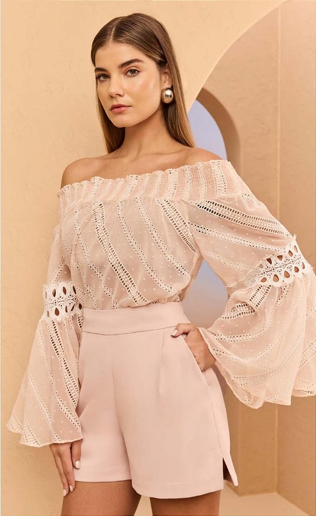 Conjunto Crochê Manga Sino | We Fashion Outlet
