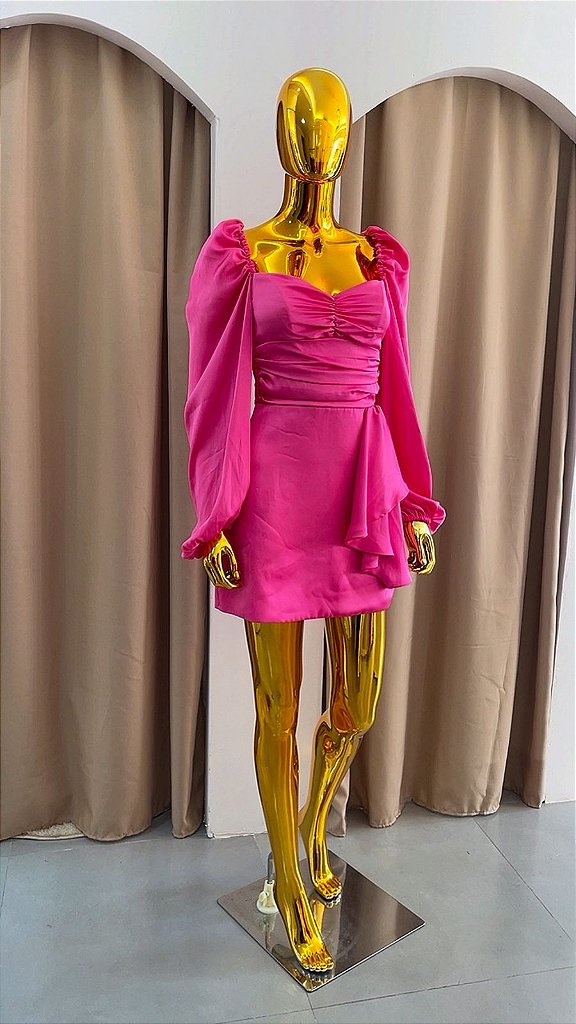 Vestido Rosa Off Shoulder | We Fashion Outlet