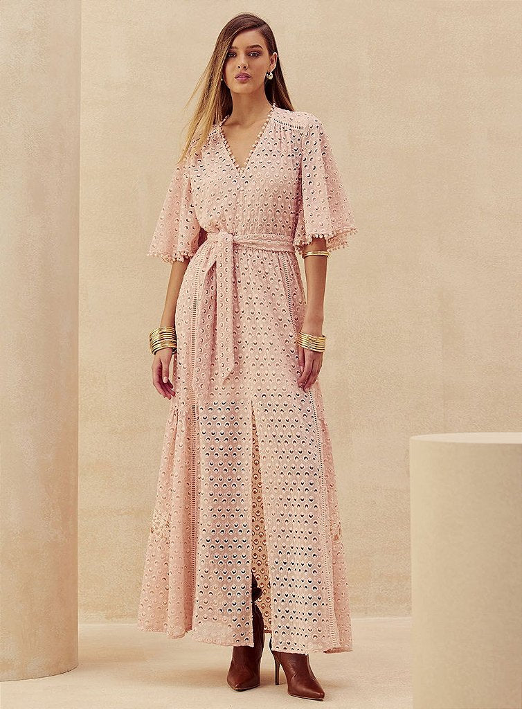 Vestido Midi Renda Floral | We Fashion Outlet