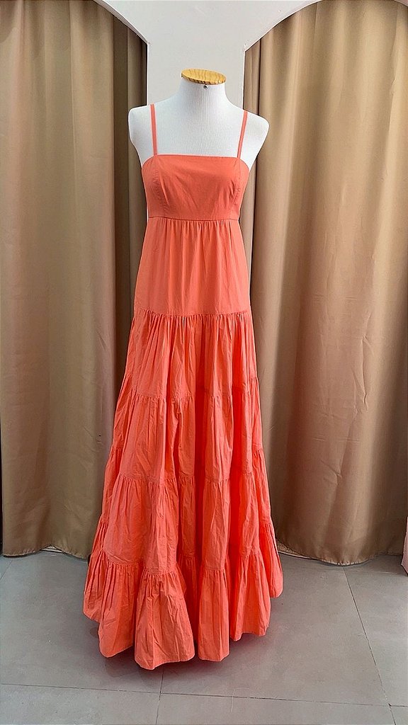 Vestido Longo Fluido Coral | We Fashion Outlet