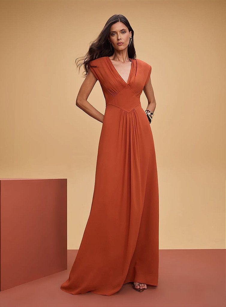 Vestido Longo Prega | We Fashion Outlet
