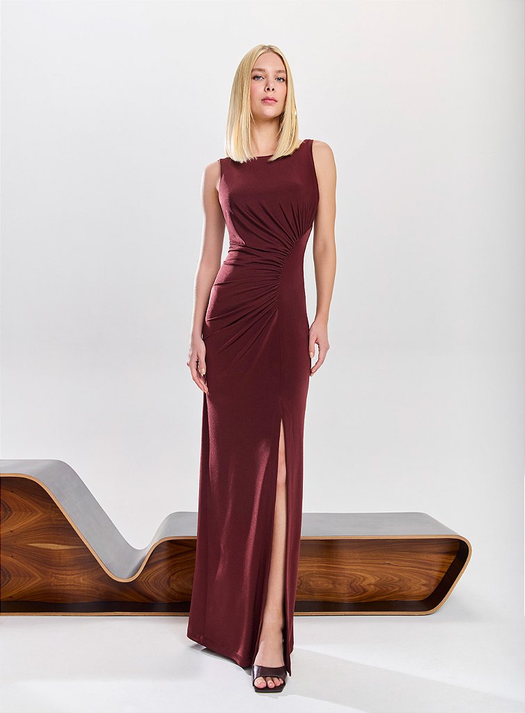 Vestido Longo Jersey Draped | We Fashion Outlet