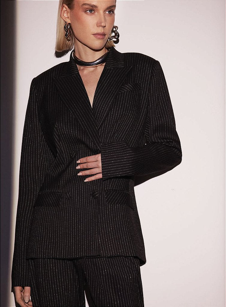 Blazer Pinstripe Alfaiataria | We Fashion Outlet