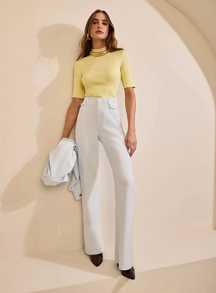 Conjunto Top e Calça Amarelo | We Fashion Outlet