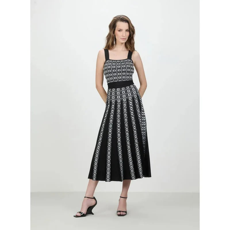 Conjunto Tricot Quadriculado Preto e Branco | We Fashion Outlet