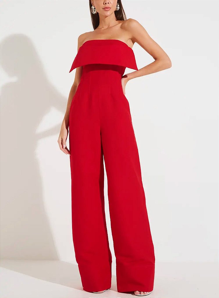 Macacão Vermelho Fluido | We Fashion Outlet