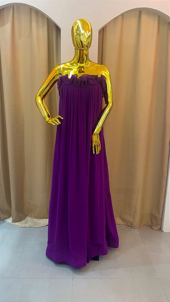 Vestido Longo Preto Fluido | We Fashion Outlet