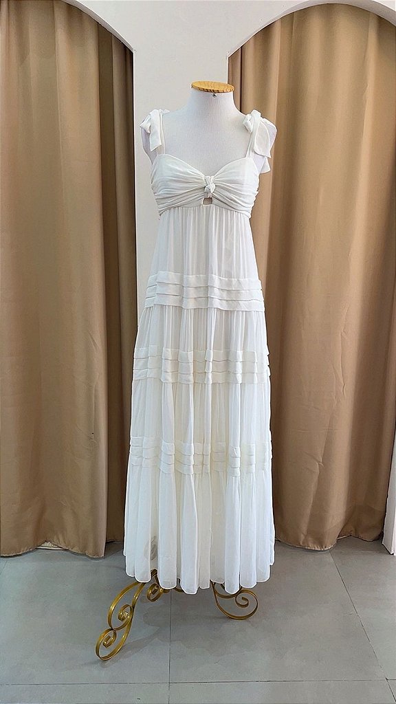 Vestido Longo Fluido Branco | We Fashion Outlet