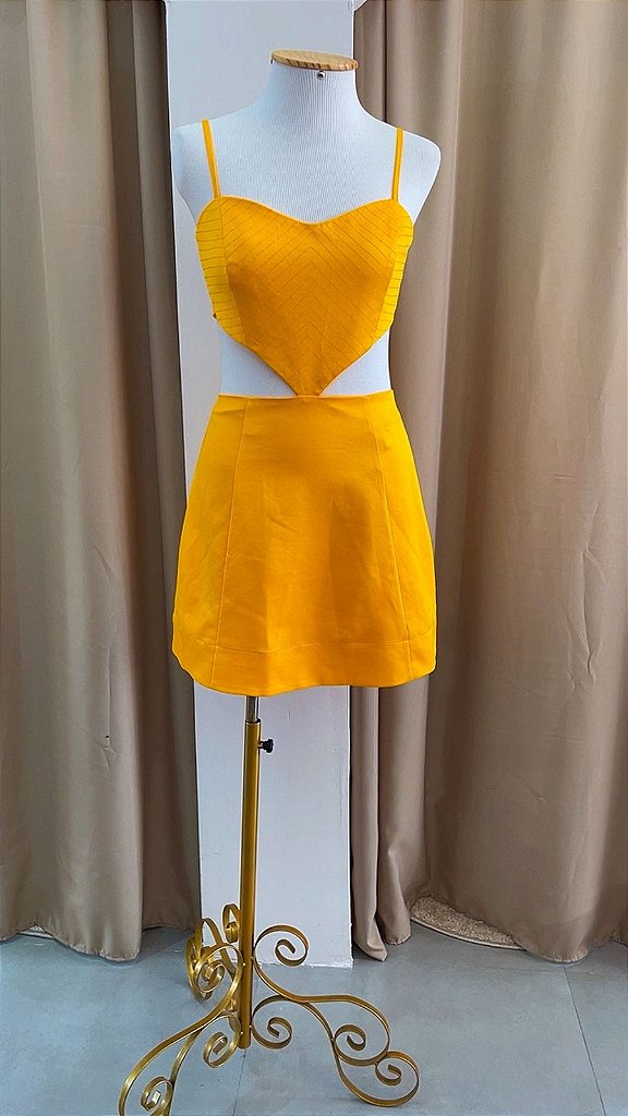 Conjunto Cropped Amarelo Ribado | We Fashion Outlet