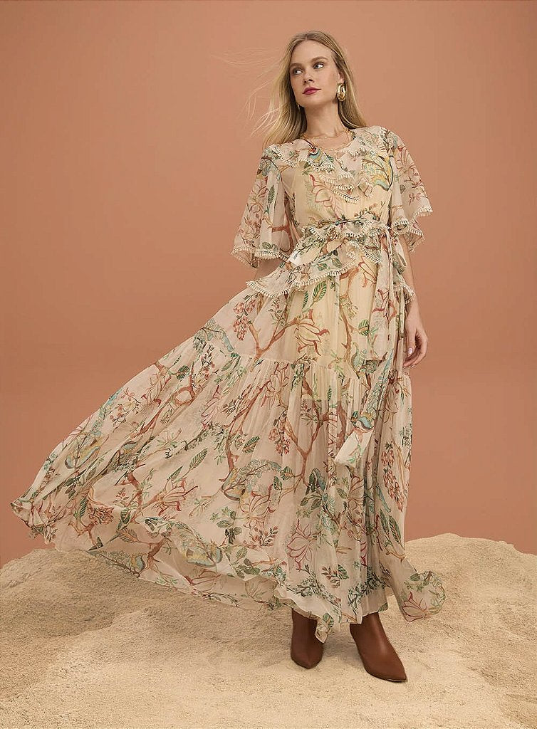 Vestido Longo Floral Flúido | We Fashion Outlet