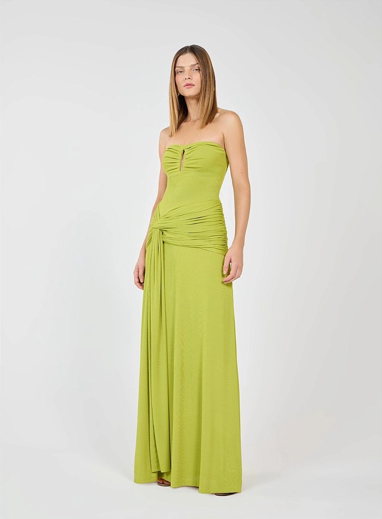 Vestido Longo Fluido Verde | We Fashion Outlet