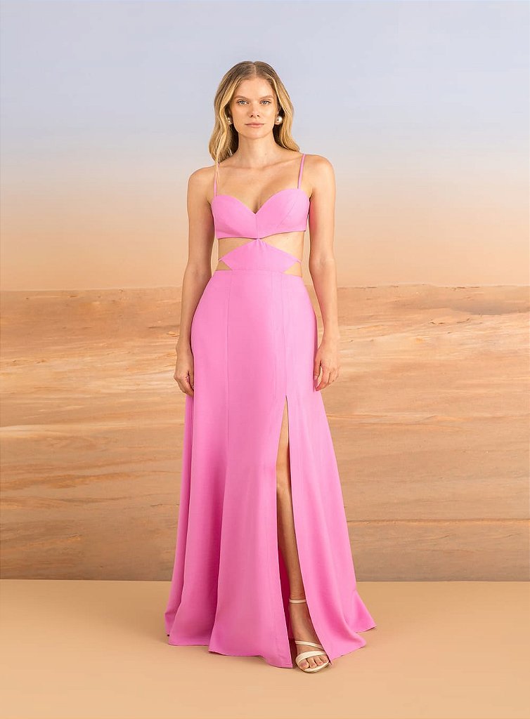 Vestido Longo Fluxo Rosa | We Fashion Outlet